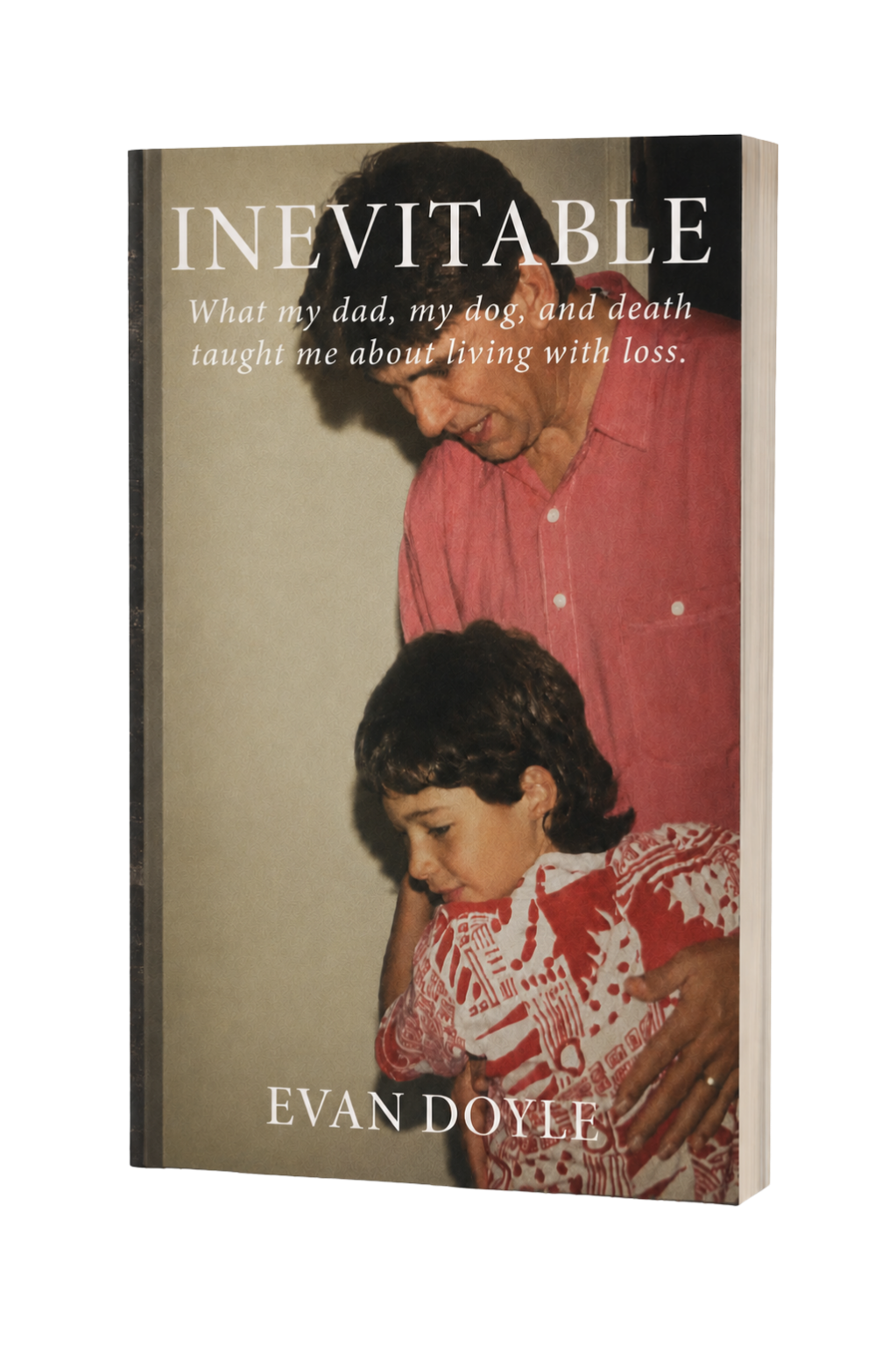Inevitable by Evan Doyle shown as a three-dimensional book